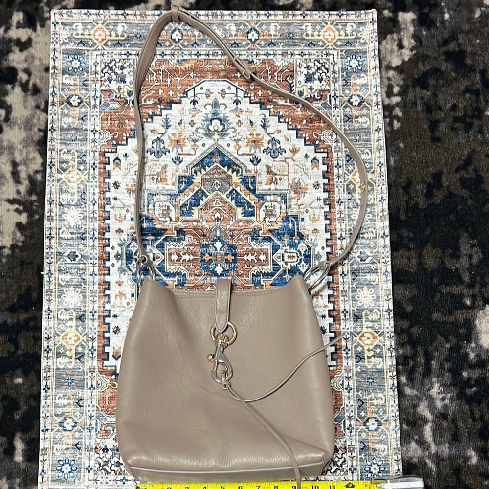 Rebecca Minkoff Taupe Leather Megan Feed Shoulder Bag